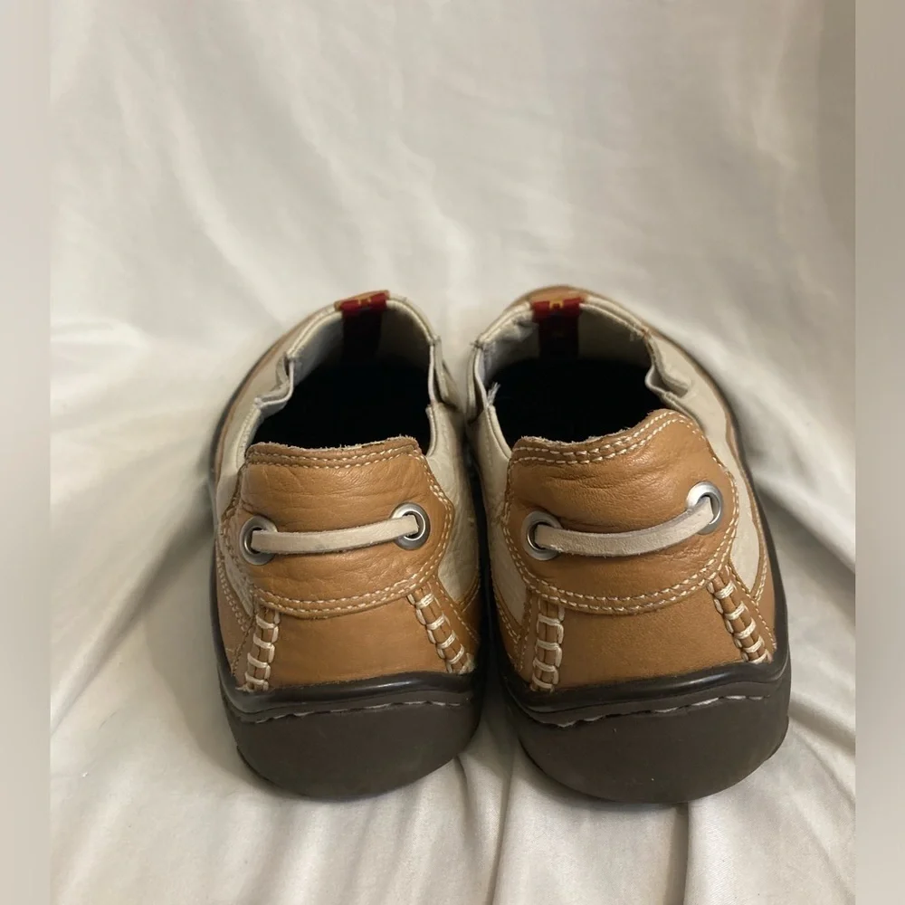 Rockports I Travel Leather Loafers Slip-On Tan/ Cream Size EU 42/ US 8